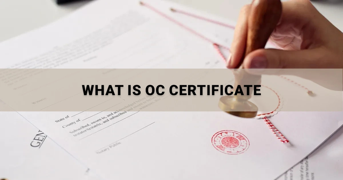 what is oc certificate